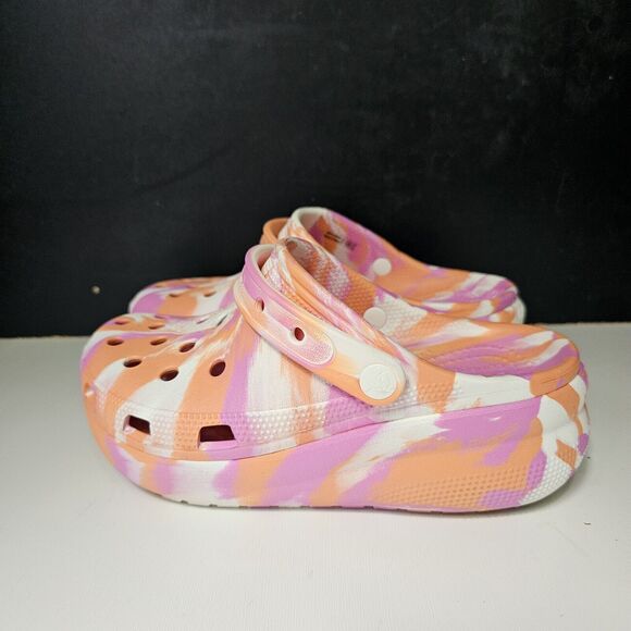 Crocs Classic Cutie Marbled Clog Platform 207837-83F Girls Size 4 Women's 6 - Picture 3 of 9